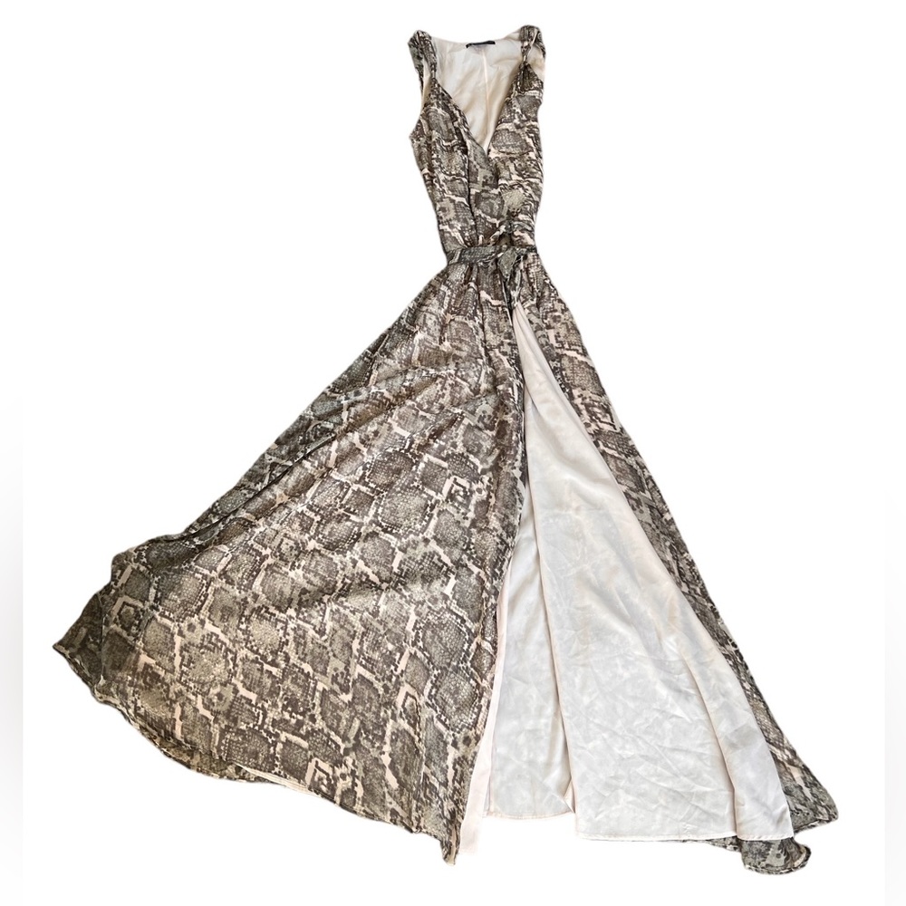 Armani Exchange Snake Print Maxi Dress